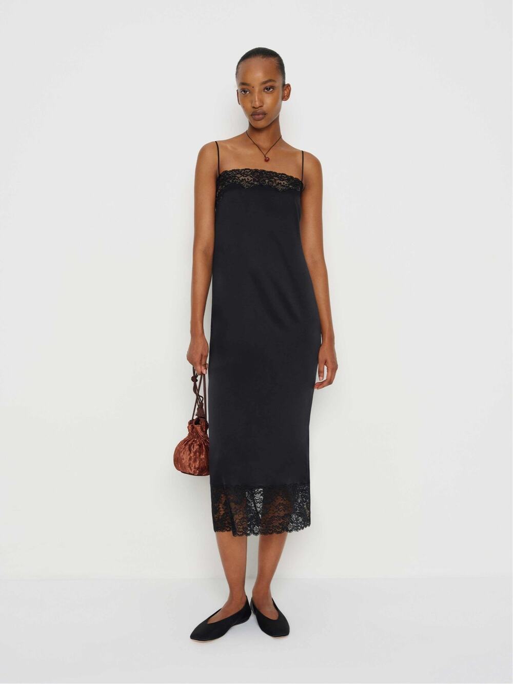 XS Reformation Mackenzie Silk Dress Moss Garden NWT
